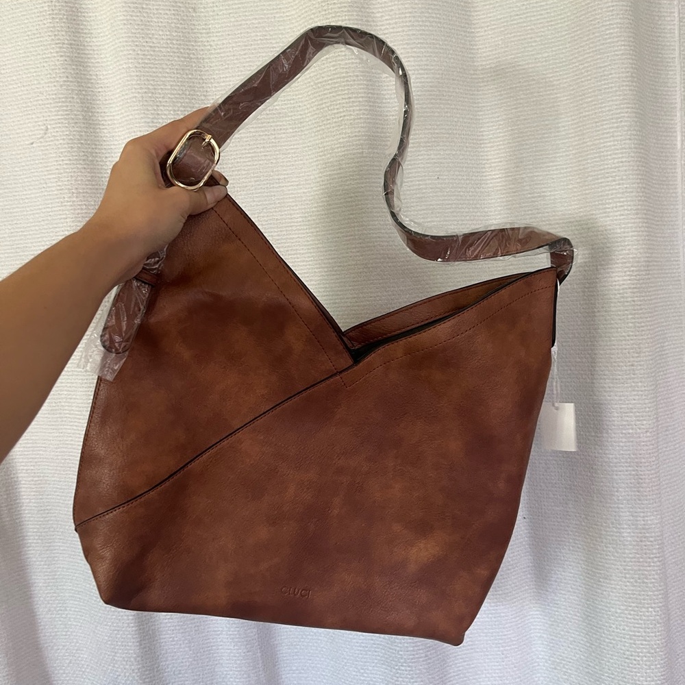 Brand new CLUCI leather side boho purse with small mini bag
